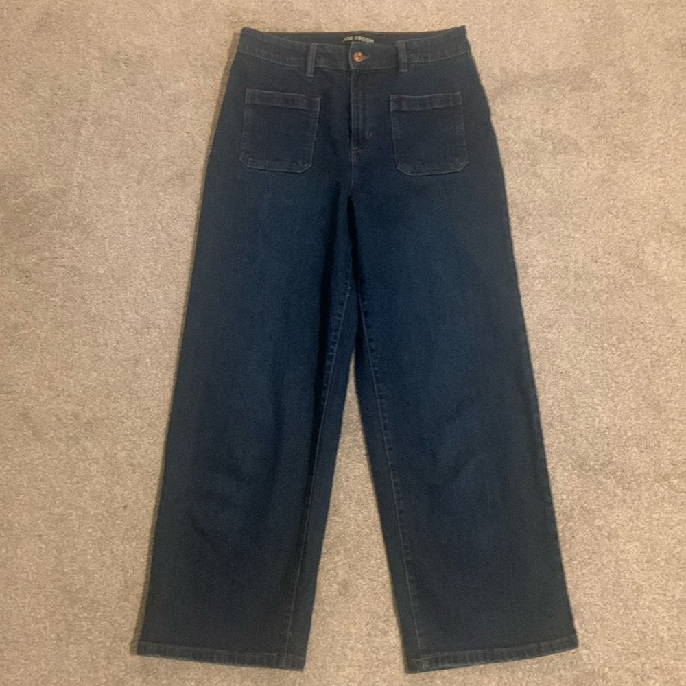 Joe Fresh - High Rise Wide Leg Cropped Sailor Jeans